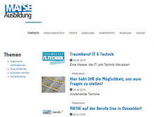 Tablet Screenshot of matse-ausbildung.de